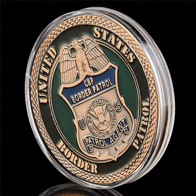 USA Department of Homeland Security CBP Border Patrol Agent Challenge Coin: Bronze Token, Patriotic Military Souvenir, Ideal for Collection and Decoration