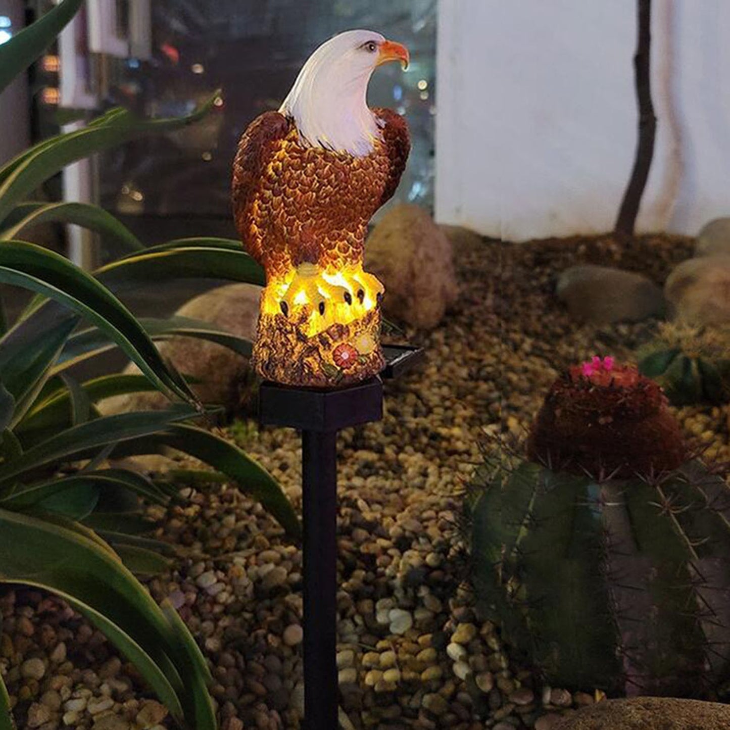 Light Up Your Night with Our Majestic Solar-Powered Eagle
