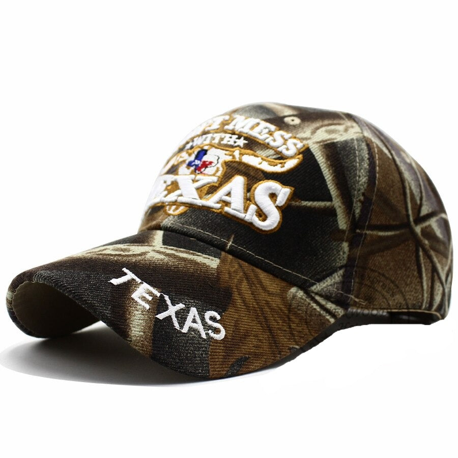 Don't Mess with Texas Embroidered Baseball Cap - Snapback Hat for Men