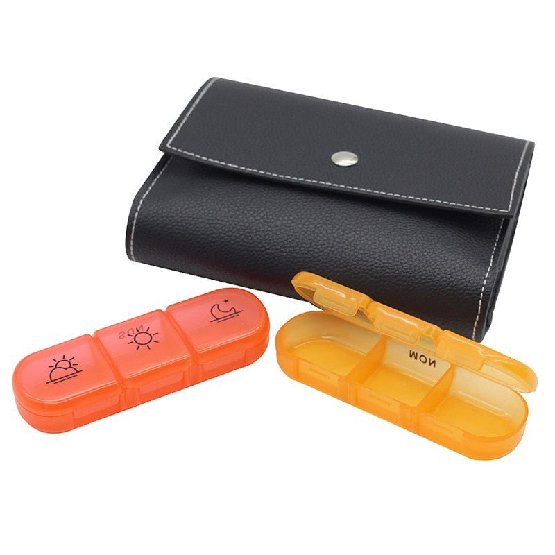 Portable Pill Organizer 21 Grids Compartment