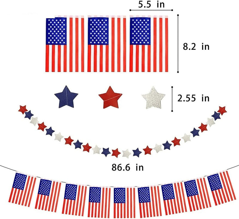 Patriotic Decoration Set - Celebrate Independence Day with Festive Party Supplies
