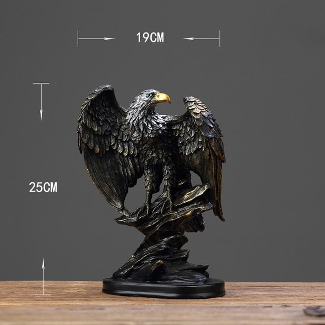 Bronze Resin Eagle Decorative  Statue Home Decor