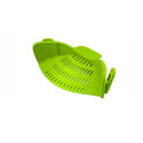 Silicone Kitchen Strainer Clip - A Versatile Pot, Pan Drain Rack and Bowl Funnel