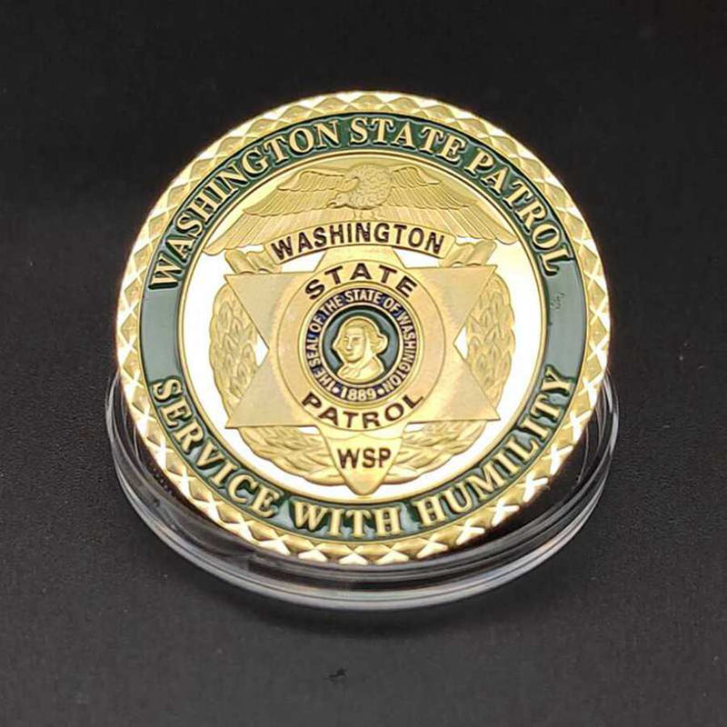 US Washington State Patrol Saint Michael Service Challenge Coin