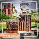 The Ultimate "We The People" American Flag Engraved Whiskey Decanter – A Patriot's Choice!