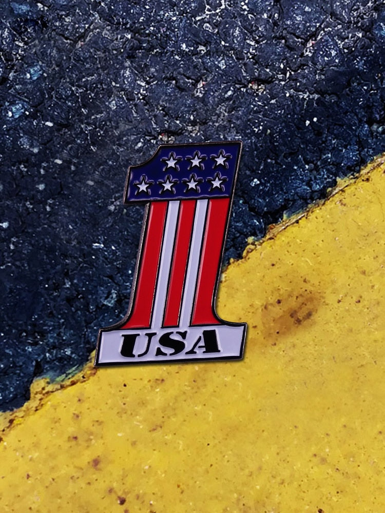 American Flag Pin No. 1 Badge