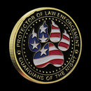 Protector of Law Enforcement Guardians of Night Unite Police Dog K9 Challenge Coin