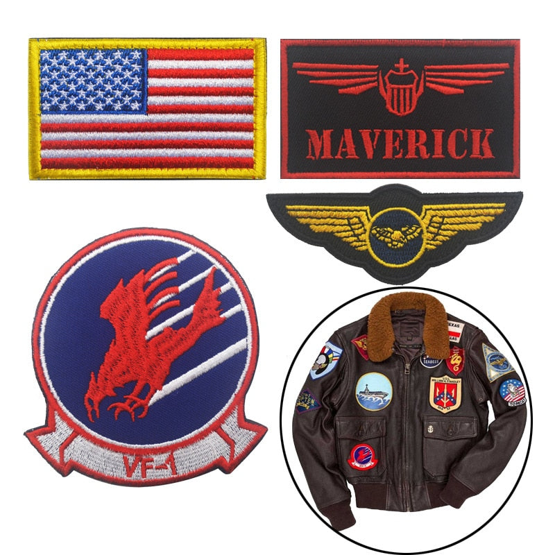 USA Navy Embroidered Fight DIY Patches