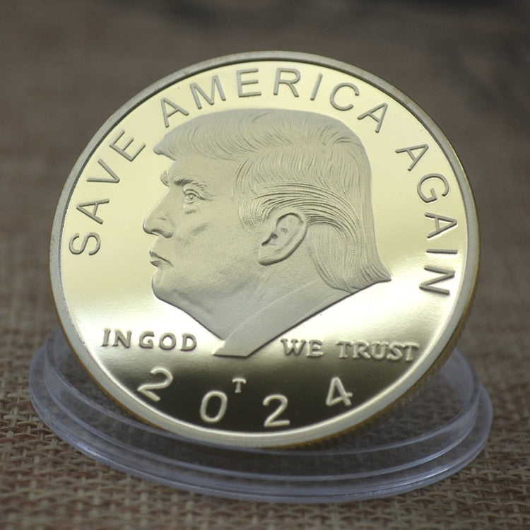 FJB US President Souvenirs Trump Supporters Save America Again Commemorative Coin