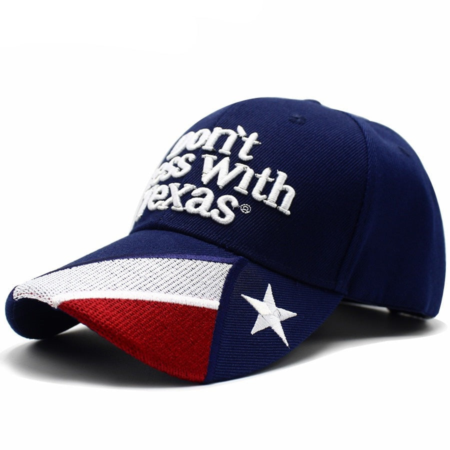 Don't Mess with Texas Embroidered Baseball Cap - Snapback Hat for Men