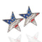 American flag Hat Star Heart Slipper Earrings