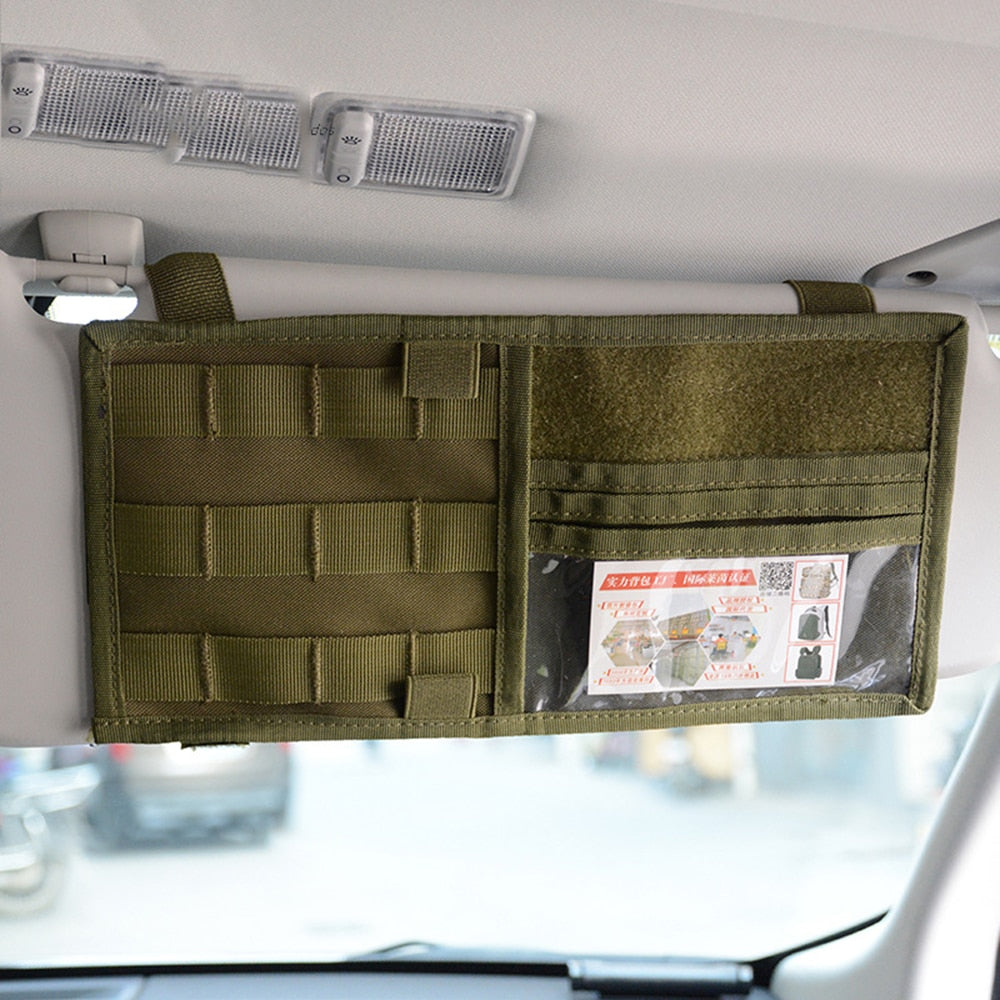 Tactical Vehicle Visor Organizer Storage Bag