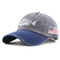 Fish & USA Flag Embroidered Cotton Baseball Cap Hat - Perfect for Outdoor Adventures!