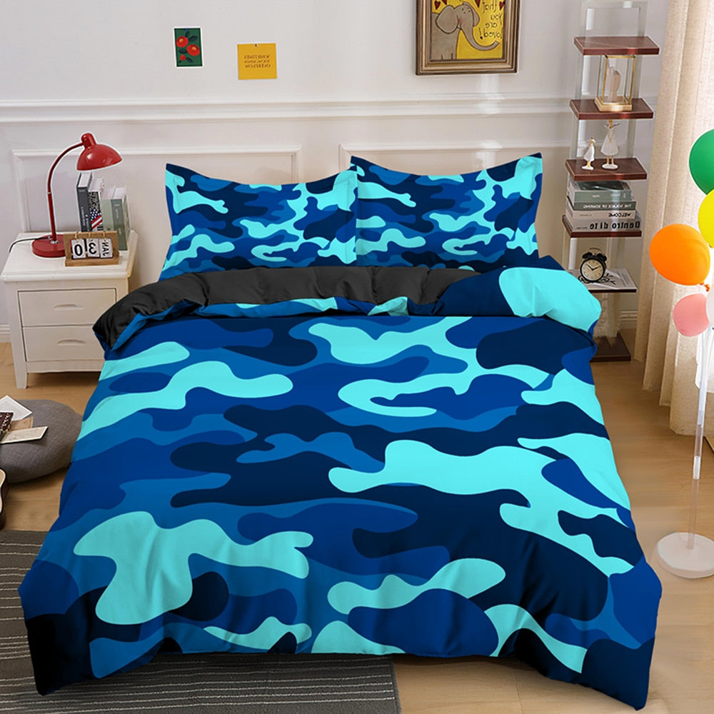 Camouflage Duvet Cover Bedding Set (Multiple Colors)
