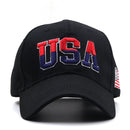 USA Baseball Cap, Colored Embroidery - Bold Design | Show Your Patriotism!