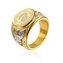 Gold Tone USA Military Ring (All Service Branches & First Responders Available)