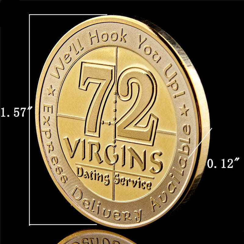 USMC 72 Virgins Dating Service Challenge Coin