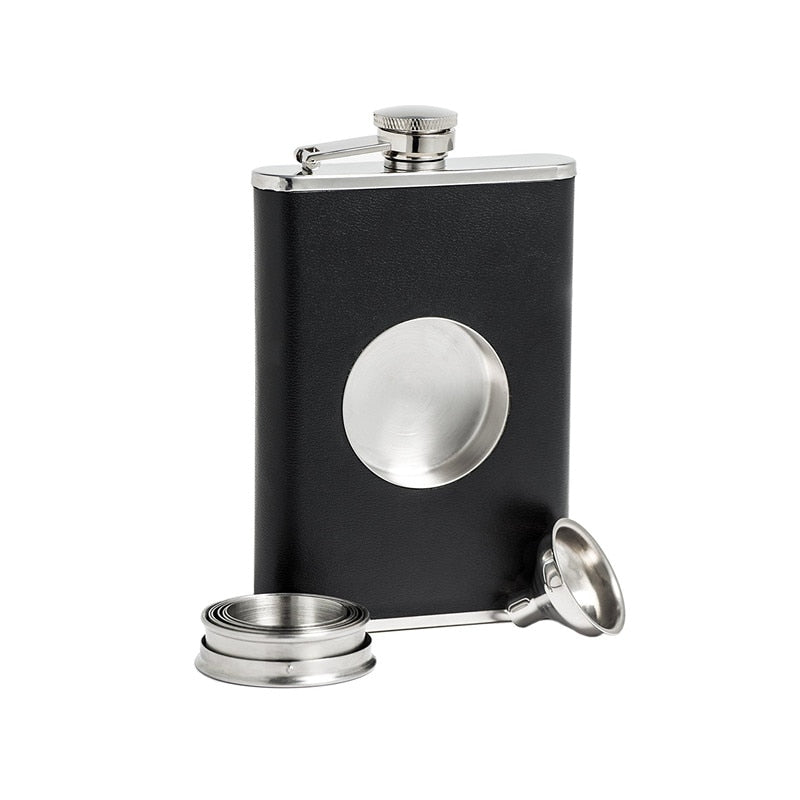 Folding Spirits Cup And Portable 304 Stainless Steel Flask