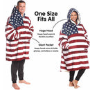 American Flag Hooded And Sleeved Unisex Blanket - Get Ready For Football Season