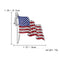 USA Flag Lapel Pin - Cute Rhinestone Enamel Crystal Flagpole Fashion American Flag Badge