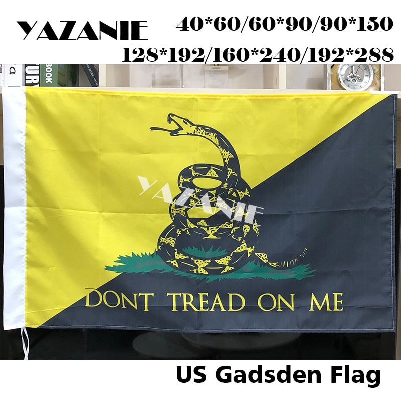 Dont Tread On Me Polyester Printing Tea Party Rattle Snake Flag - Multiple Sizes & Styles