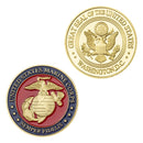 USMC Commemorative Coin - The United States Marine Corps Collectible Coin - Durable Metal Alloy Plated in Luxurious Gold Finish - Challenge Coin for Appreciation.