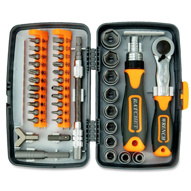 38-in-1 Mini Screwdriver Set - Home Repair Multi Tool Bits Ratcheting Screwdriver Sets w/ Ratchet Wrench Kit - Precision Repairing Made Easy!