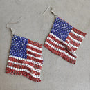American Flag Style Women's Earrings!