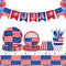 Disposable USA July 4th Day Birthday Party Tableware Set