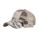 Camouflage USA Flag Embroidery Snapback Trucker Hat - Multiple Colors