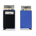 Wallet Card Holder Metal Thin Slim Pop Up Minimalist Wallet: Portable, Secure & Stylish!