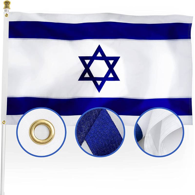 Israel Flag 3x5 Feet - Israeli National Country Flag Polyester Indoor Outdoor Banner