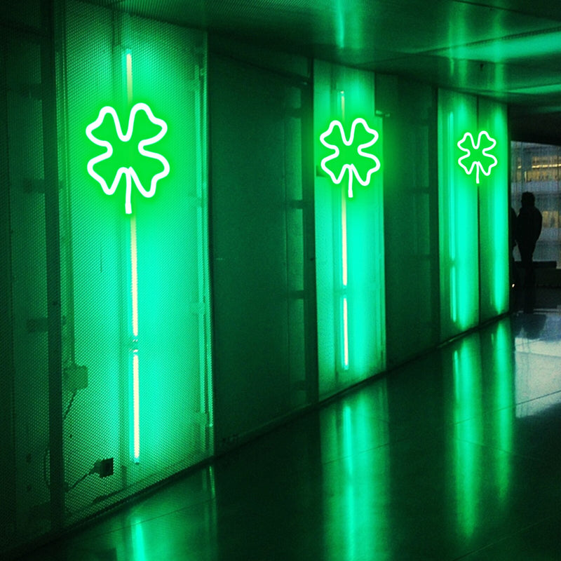Clover Shaped St. Patrick's Day LED Neon Light