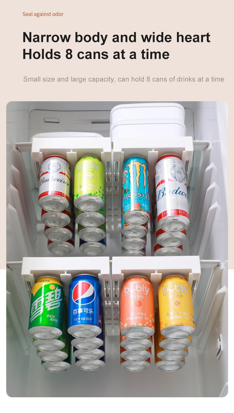Refrigerator Can Dispenser Storage Rack