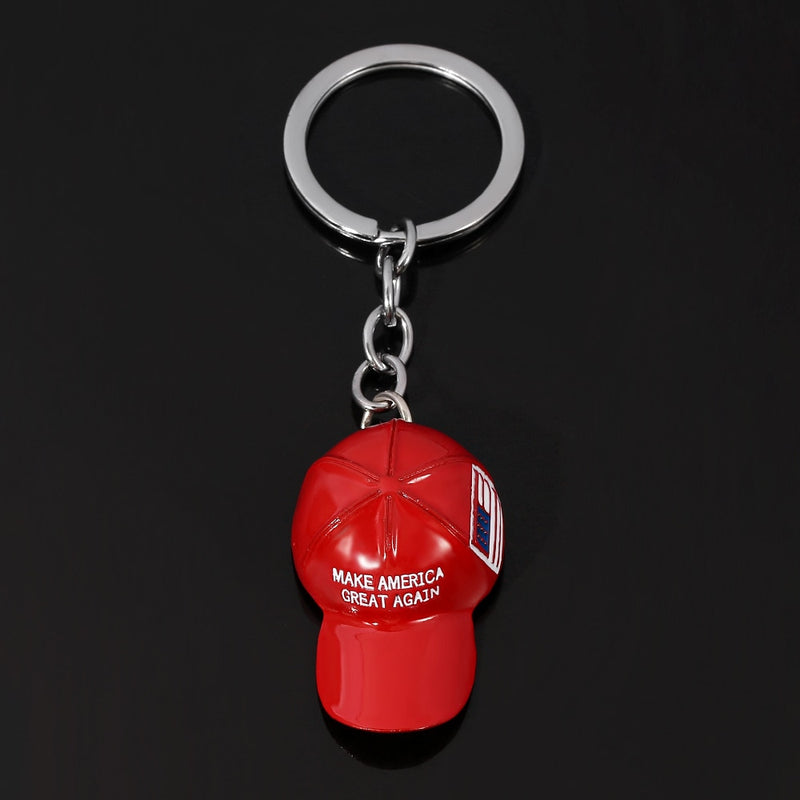 Red Make America Great Again Hat Metal Key Chain