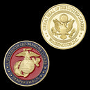 USMC Commemorative Coin - The United States Marine Corps Collectible Coin - Durable Metal Alloy Plated in Luxurious Gold Finish - Challenge Coin for Appreciation.