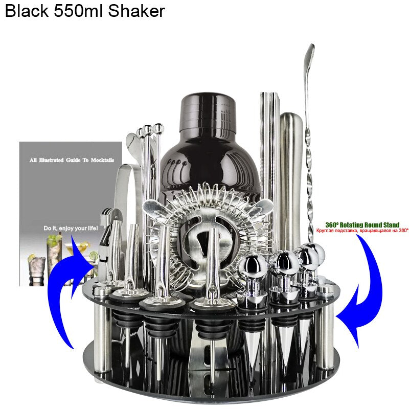 Bartender 1-30-piece Stainless Steel Cocktail Shaker Set