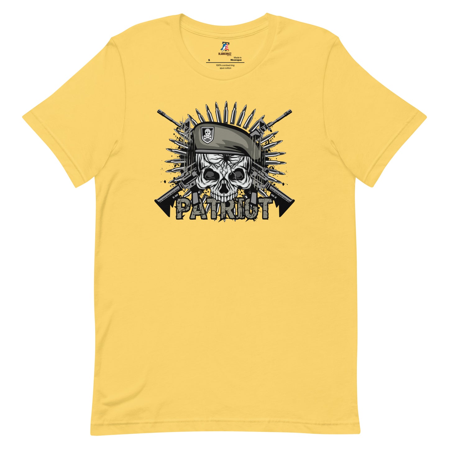 "Patriot" Military Skull, BlabberBuzz Collection Unisex T-shirt